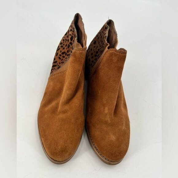 Anthropologie All Black animal print tan boots size 8 - Picture 6 of 9